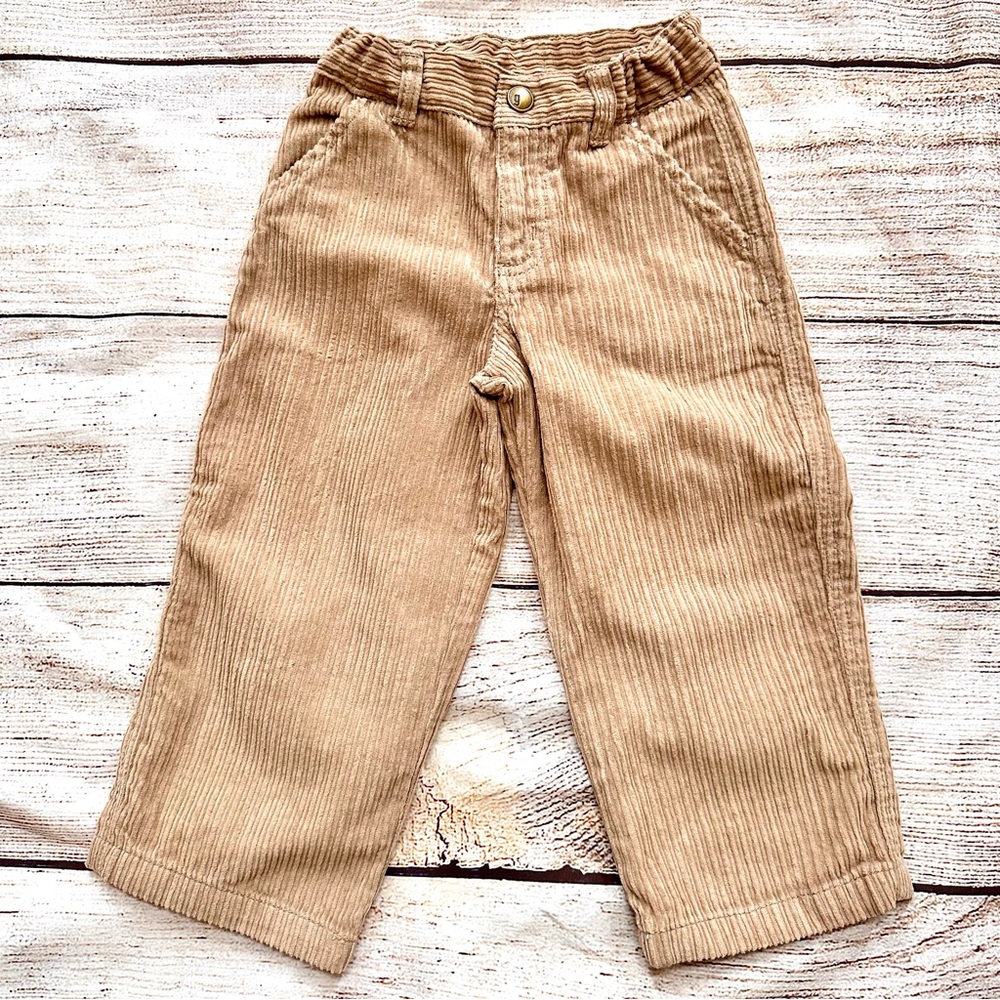 Gymboree Tan Wide & Narrow Wale Corduroy Pants Boy’s Sz 2T